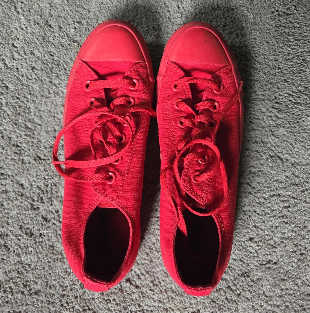 Red Monochrome Converse Chuck Taylors